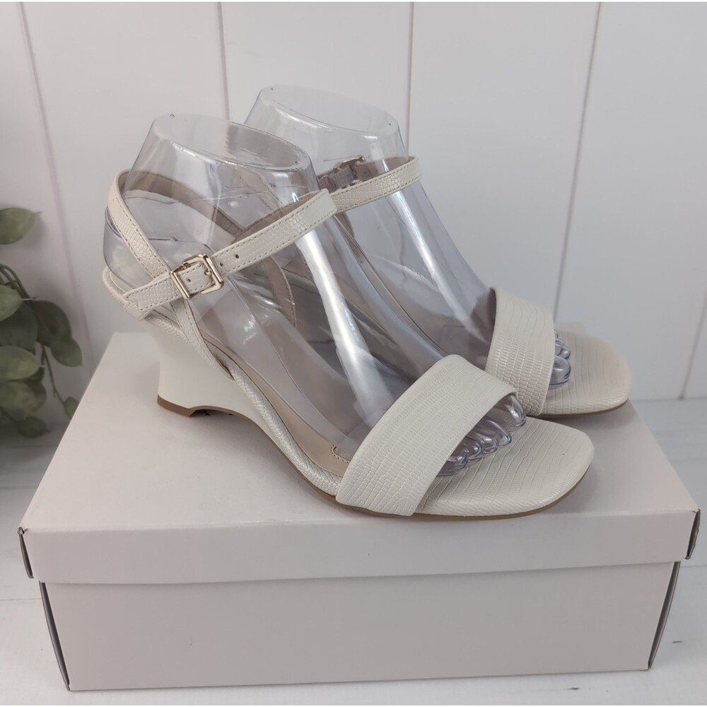 Alex Marie White Leather Strappy Slingback Buckle Size 9.5 Rosario NIB